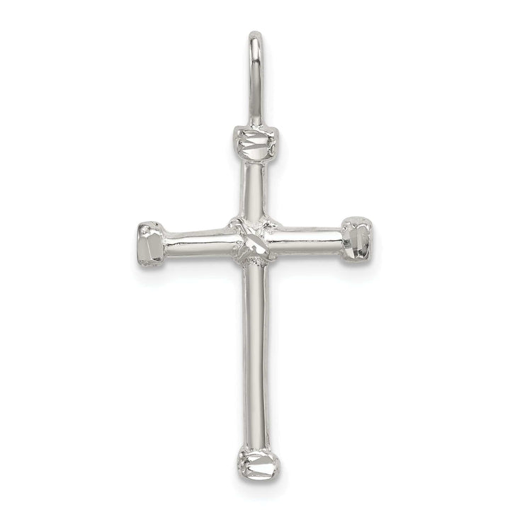 Lovely Rita's Pendants & Charms Solid Silver Diamond Cut Finish Cross Pendant