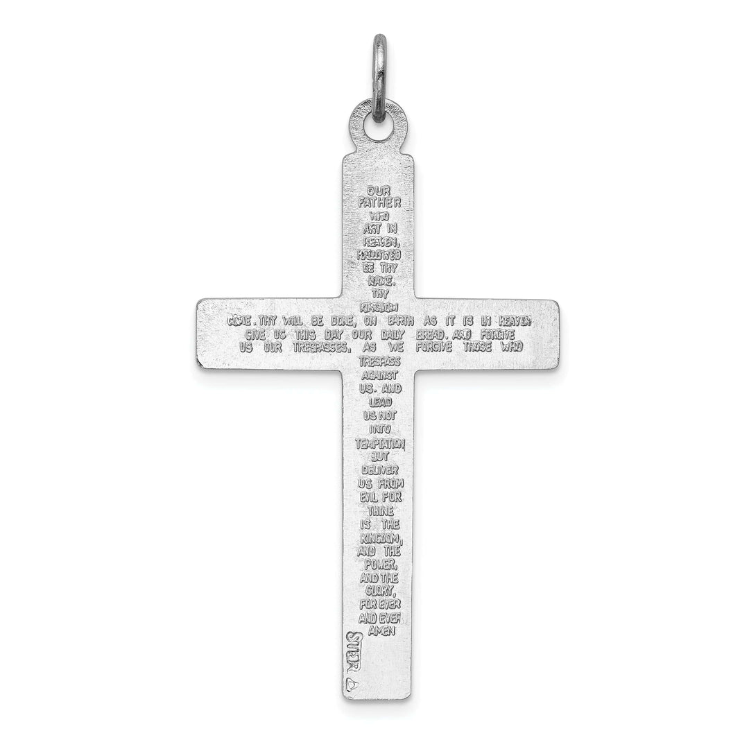 Lovely Rita's Pendants & Charms Solid Silver Latin Cross Lords Prayer Pendant