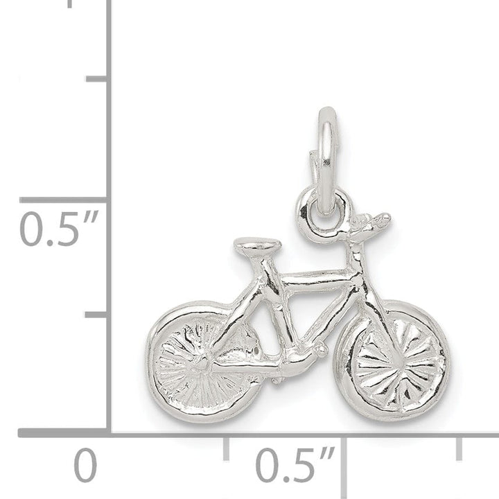 Lovely Rita's Pendants & Charms Solid Sterling Silver 3 D Bicycle Charm Pendant