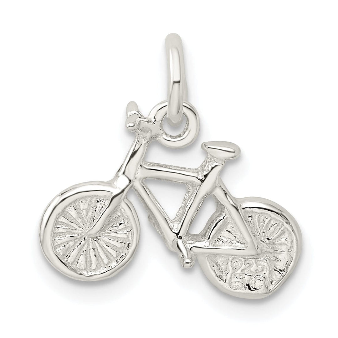 Lovely Rita's Pendants & Charms Solid Sterling Silver 3 D Bicycle Charm Pendant