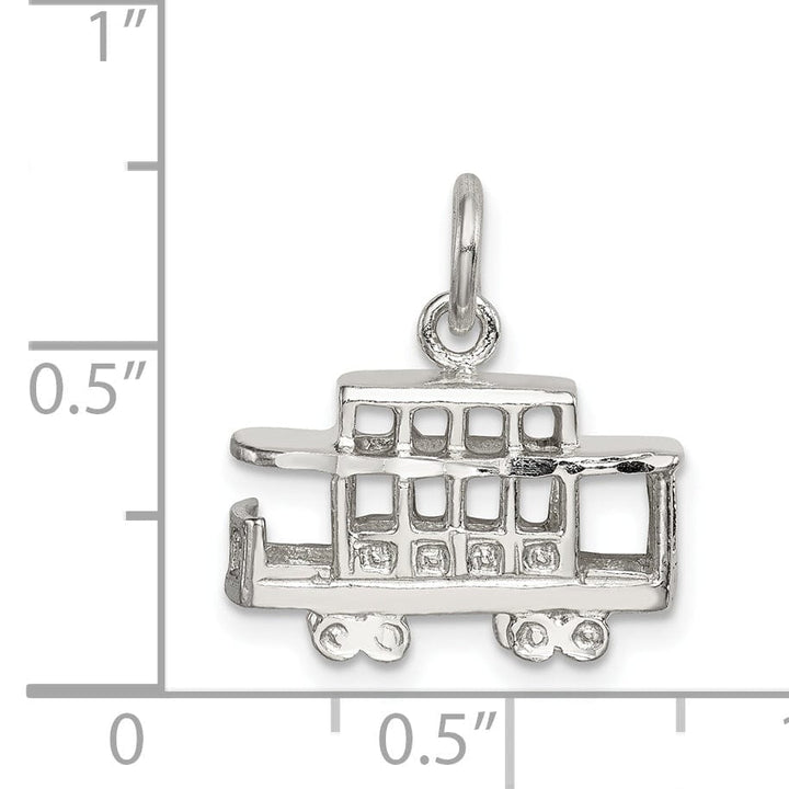 Lovely Rita's Pendants & Charms Solid Sterling Silver 3 D Caboose Charm Pendant