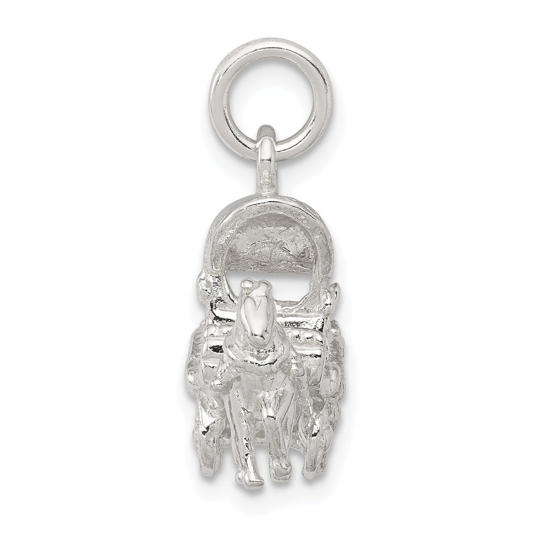 Lovely Rita's Pendants & Charms Solid Sterling Silver 3-D Horse Carriage Charm