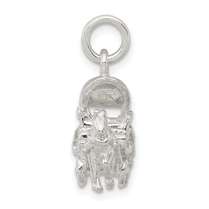 Lovely Rita's Pendants & Charms Solid Sterling Silver 3-D Horse Carriage Charm