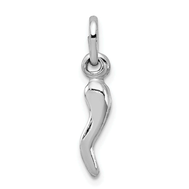 Lovely Rita's Pendants & Charms Solid Sterling Silver 3-D Italian Horn Charm