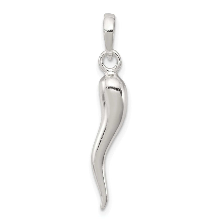 Lovely Rita's Pendants & Charms Solid Sterling Silver 3-D Italian Horn Charm Pendant