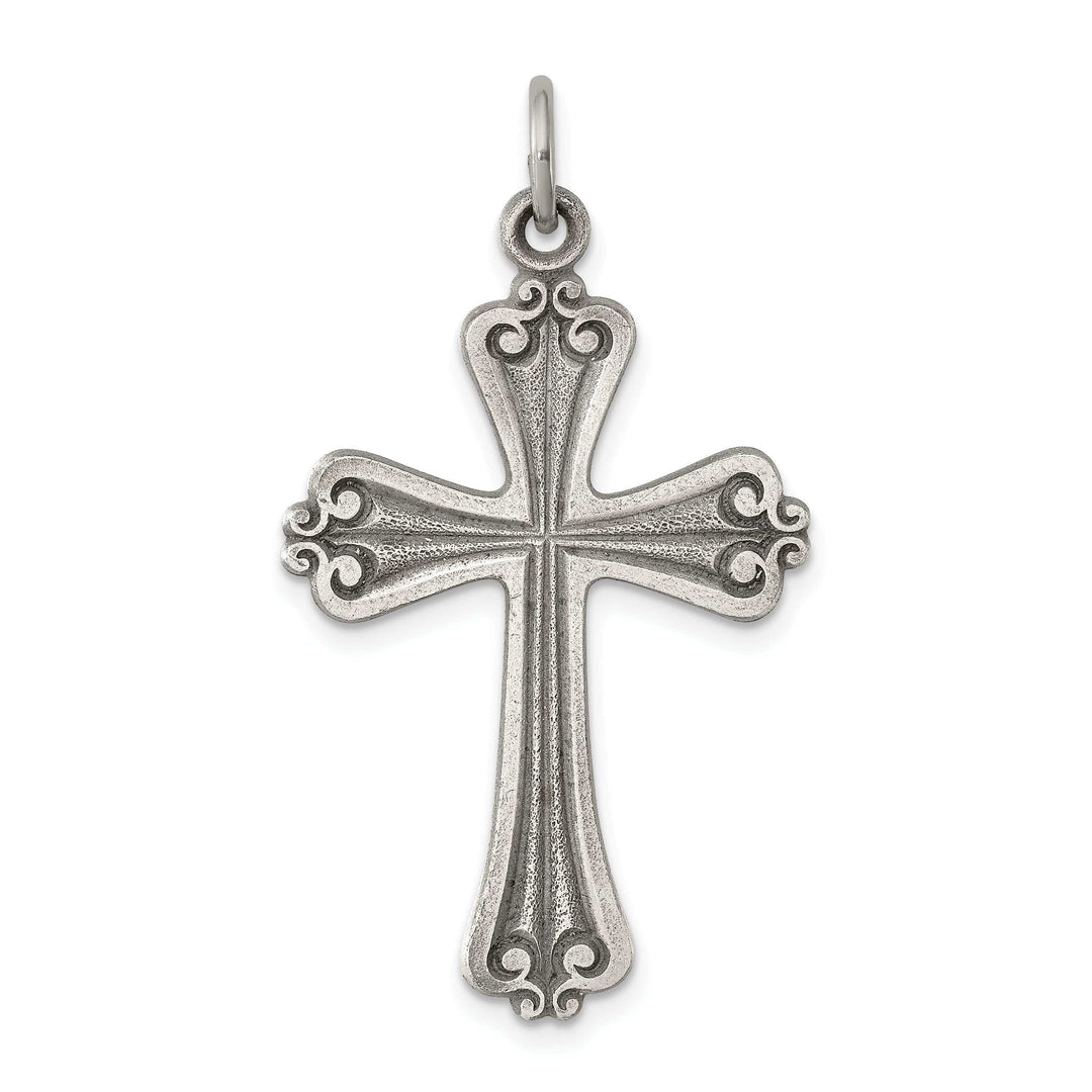 Lovely Rita's Pendants & Charms Solid Sterling Silver Antiqued Cross Pendant