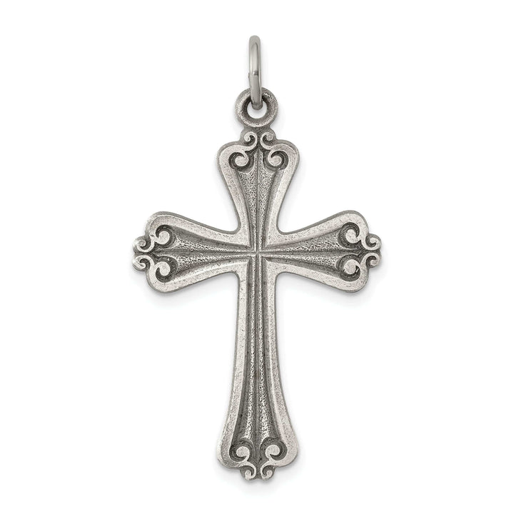 Lovely Rita's Pendants & Charms Solid Sterling Silver Antiqued Cross Pendant
