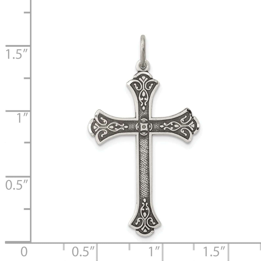 Lovely Rita's Pendants & Charms Solid Sterling Silver Antiqued Cross Pendant