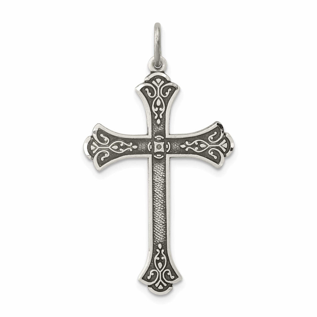 Lovely Rita's Pendants & Charms Solid Sterling Silver Antiqued Cross Pendant