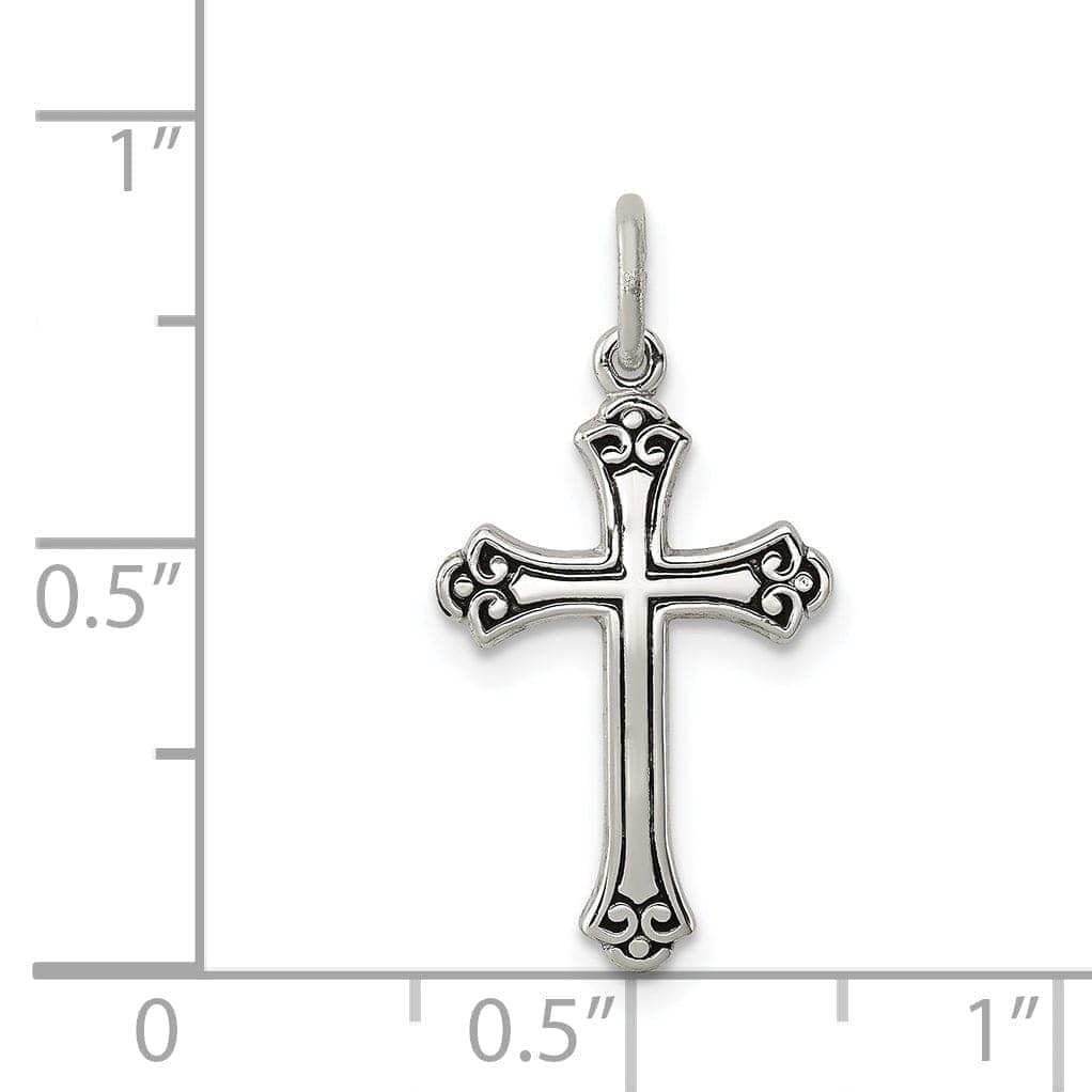 Lovely Rita's Pendants & Charms Solid Sterling Silver Antiqued Cross Pendant