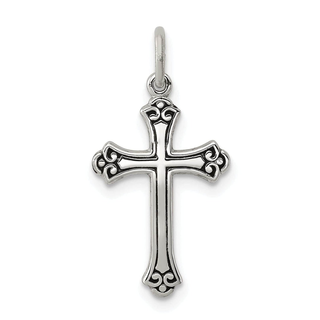 Lovely Rita's Pendants & Charms Solid Sterling Silver Antiqued Cross Pendant