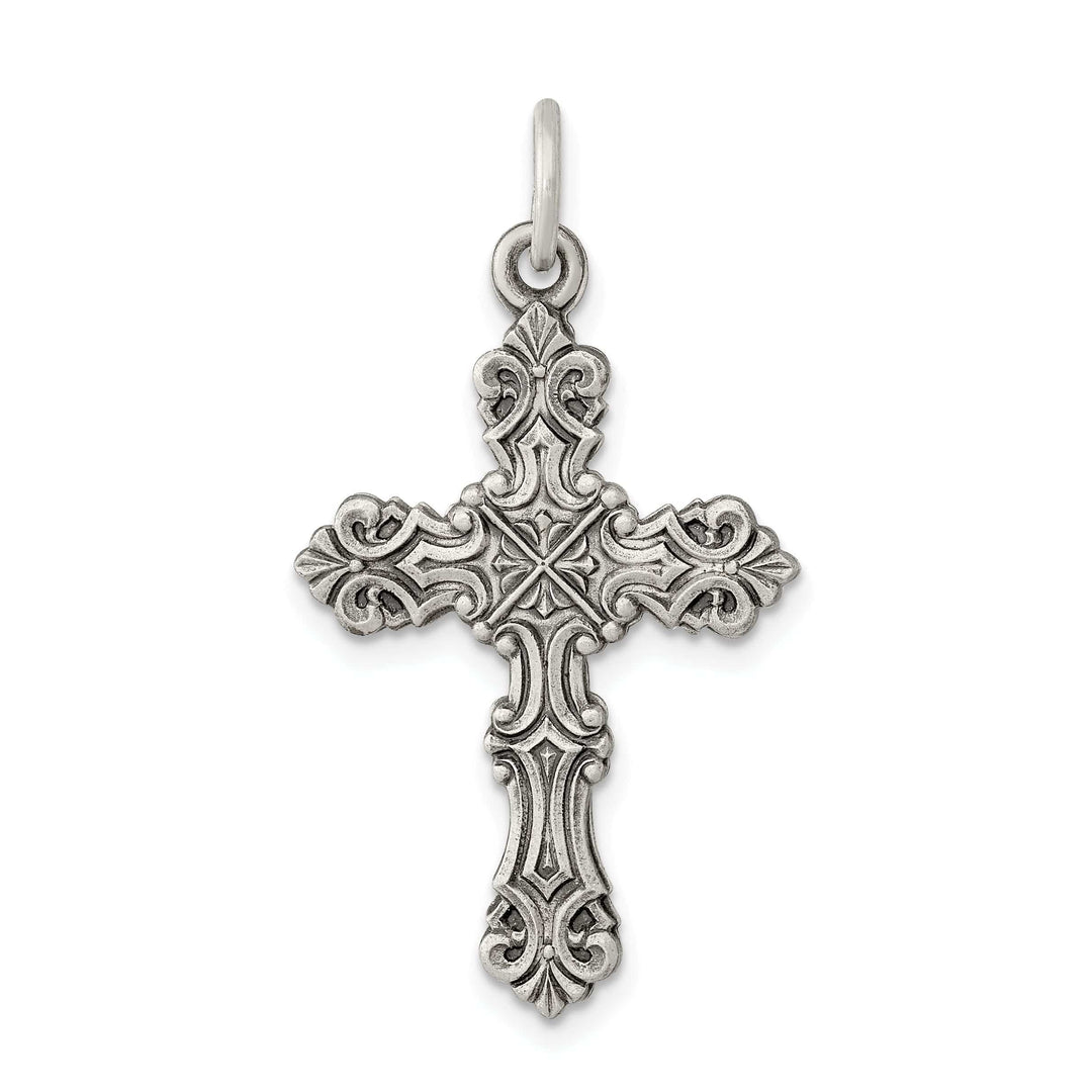 Lovely Rita's Pendants & Charms Solid Sterling Silver Antiqued Cross Pendant