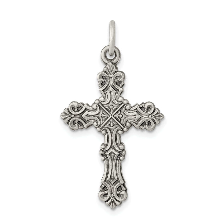 Lovely Rita's Pendants & Charms Solid Sterling Silver Antiqued Cross Pendant