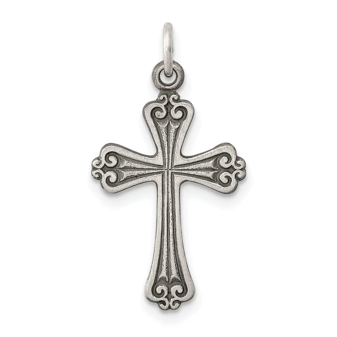 Lovely Rita's Pendants & Charms Solid Sterling Silver Antiqued Cross Pendant