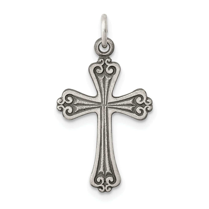 Lovely Rita's Pendants & Charms Solid Sterling Silver Antiqued Cross Pendant
