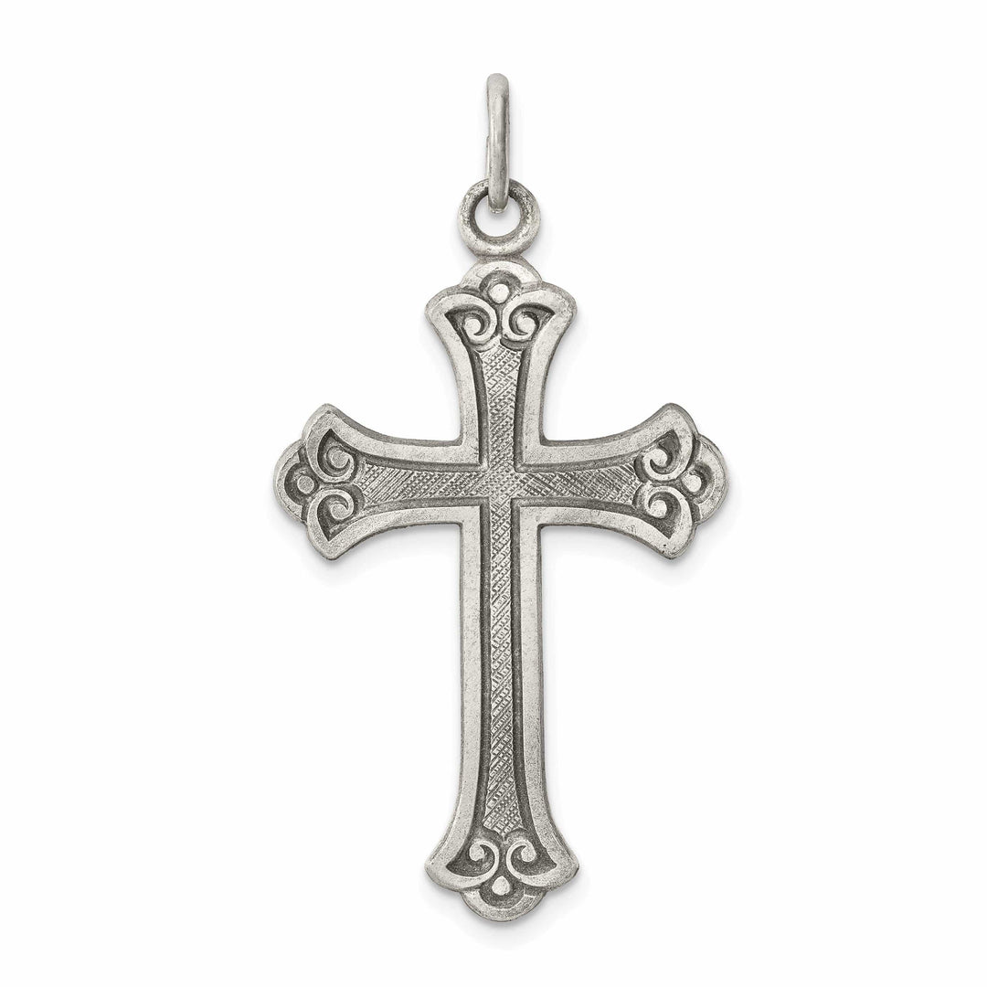 Lovely Rita's Pendants & Charms Solid Sterling Silver Antiqued Cross Pendant