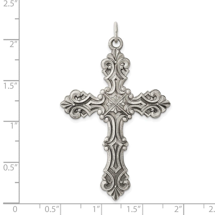 Lovely Rita's Pendants & Charms Solid Sterling Silver Antiqued Cross Pendant