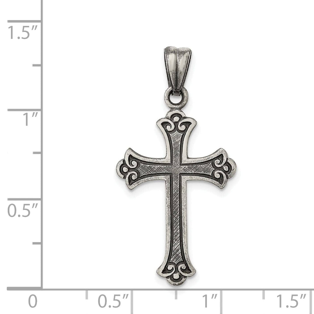 Lovely Rita's Pendants & Charms Solid Sterling Silver Antiqued Cross Pendant
