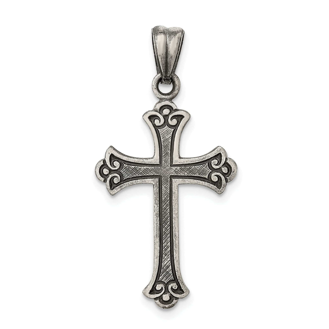 Lovely Rita's Pendants & Charms Solid Sterling Silver Antiqued Cross Pendant