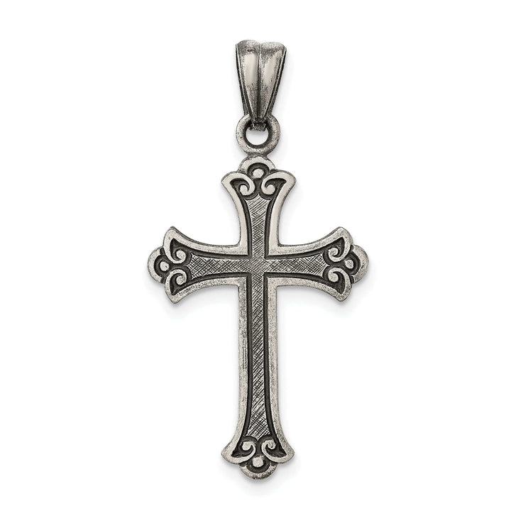 Lovely Rita's Pendants & Charms Solid Sterling Silver Antiqued Cross Pendant