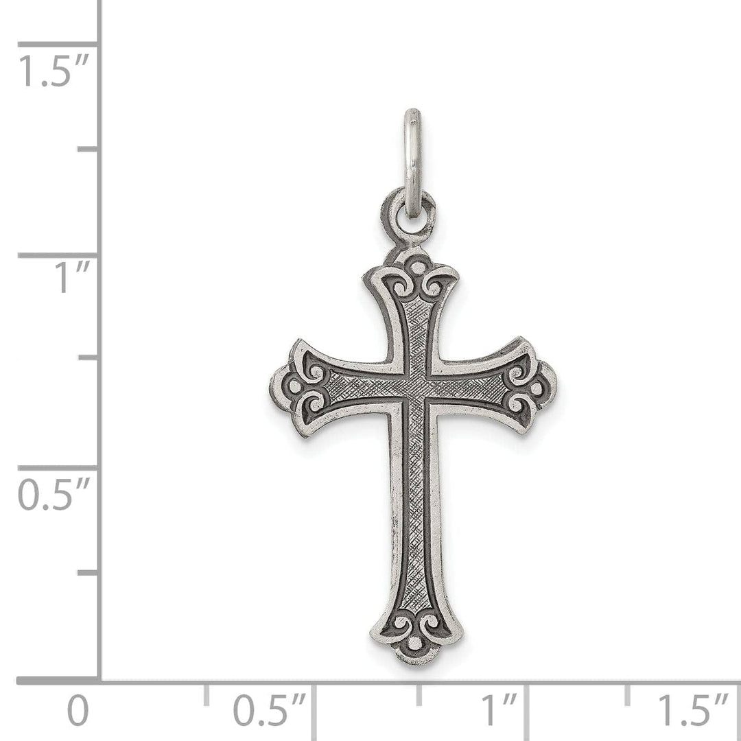 Lovely Rita's Pendants & Charms Solid Sterling Silver Antiqued Cross Pendant