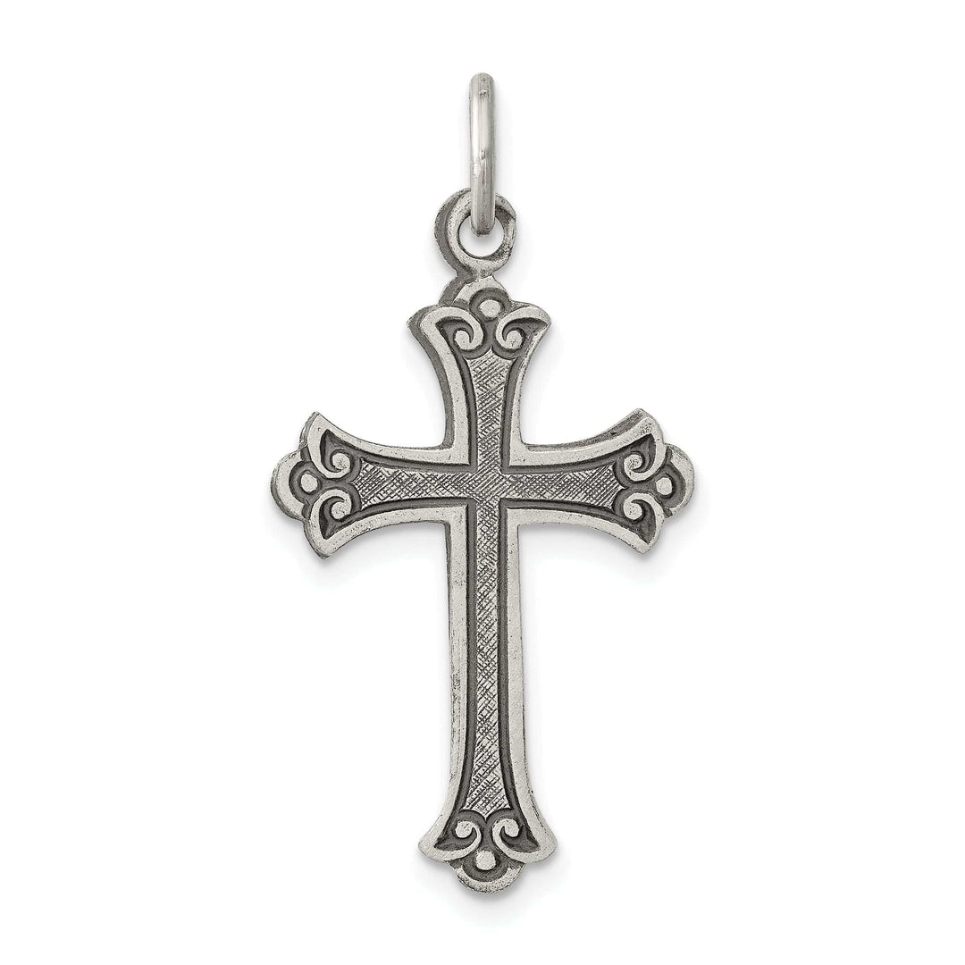 Lovely Rita's Pendants & Charms Solid Sterling Silver Antiqued Cross Pendant