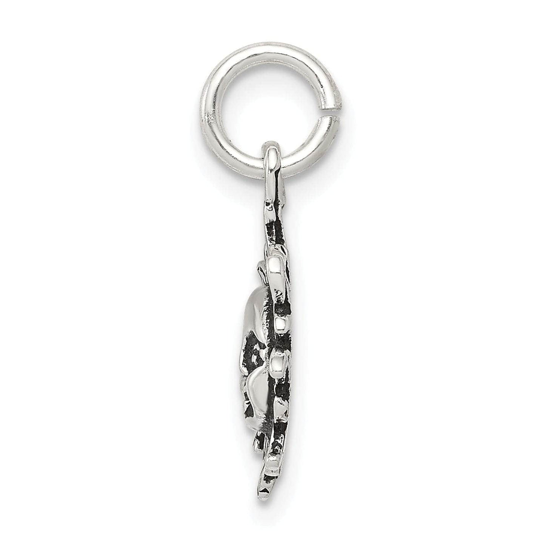 Lovely Rita's Pendants & Charms Solid Sterling Silver Antiqued Finish Sun Charm