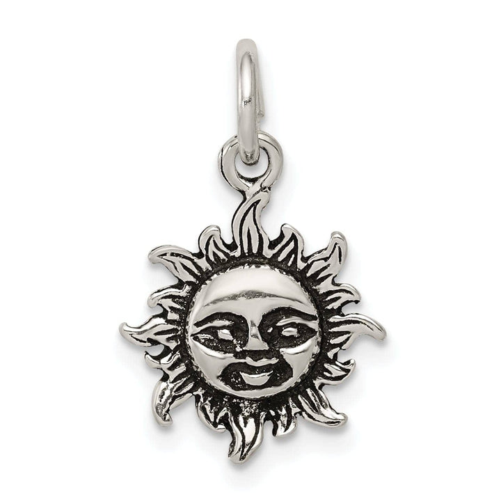 Lovely Rita's Pendants & Charms Solid Sterling Silver Antiqued Finish Sun Charm