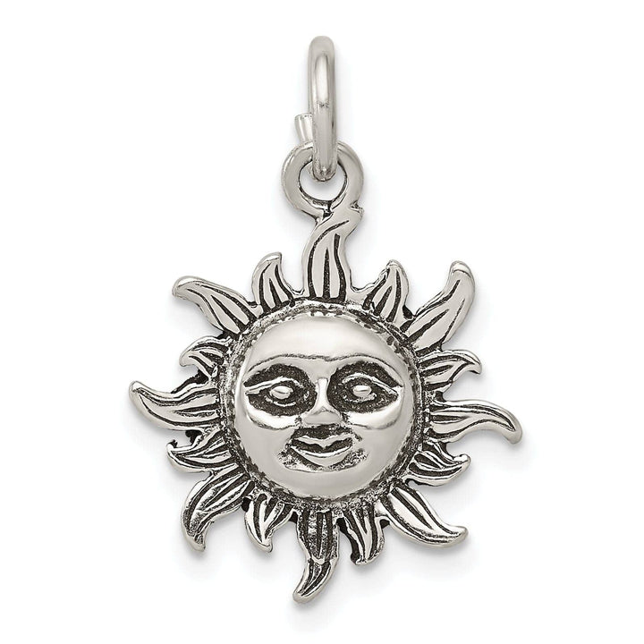 Lovely Rita's Pendants & Charms Solid Sterling Silver Antiqued Sun Charm