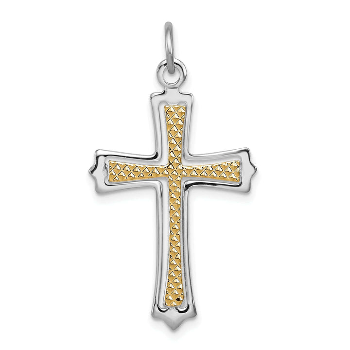 Lovely Rita's Pendants & Charms Solid Sterling Silver Budded Cross Pendant