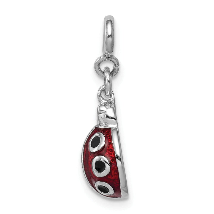 Lovely Rita's Pendants & Charms Solid Sterling Silver Enamel Ladybug Charm