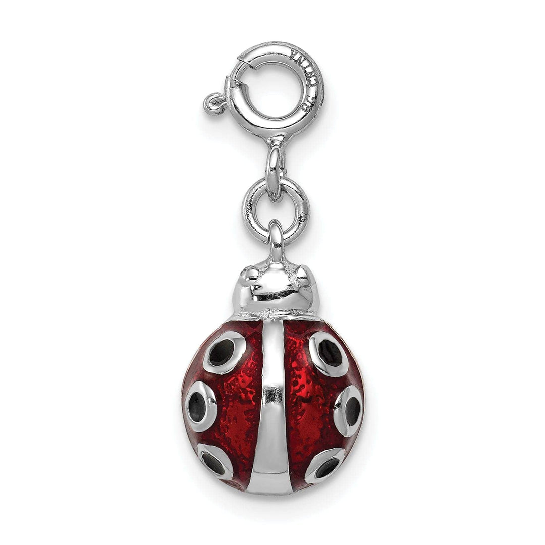 Lovely Rita's Pendants & Charms Solid Sterling Silver Enamel Ladybug Charm
