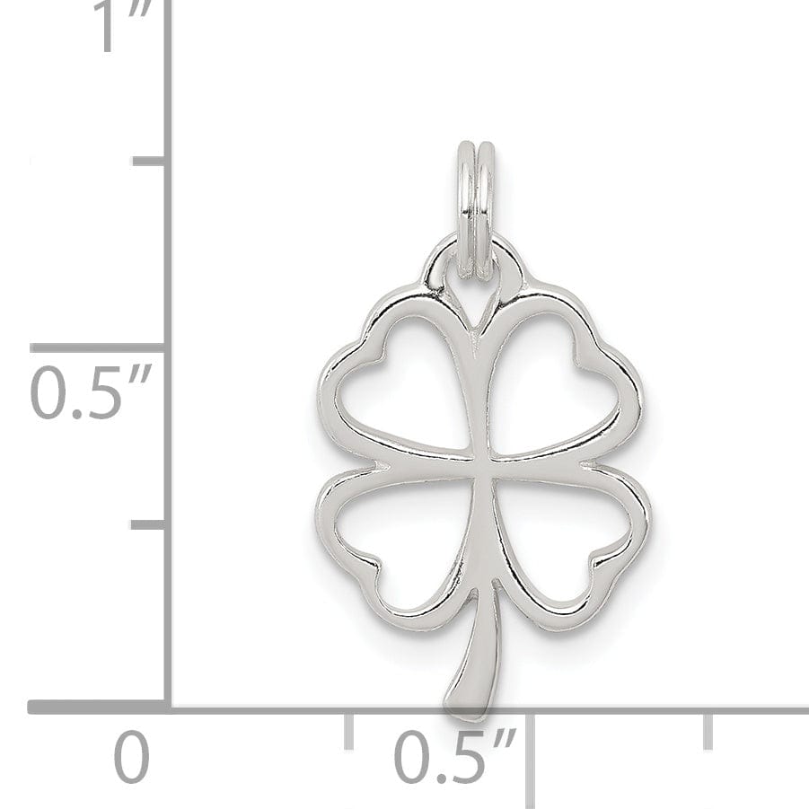 Lovely Rita's Pendants & Charms Solid Sterling Silver Four Leaf Clover Charm