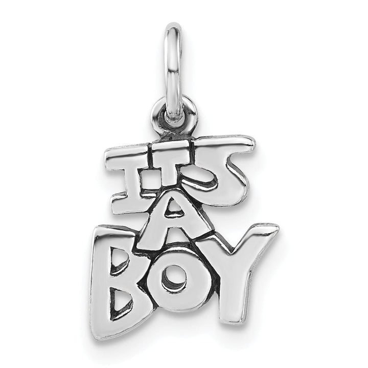 Lovely Rita's Pendants & Charms Solid Sterling Silver It's A Boy Charm Pendant