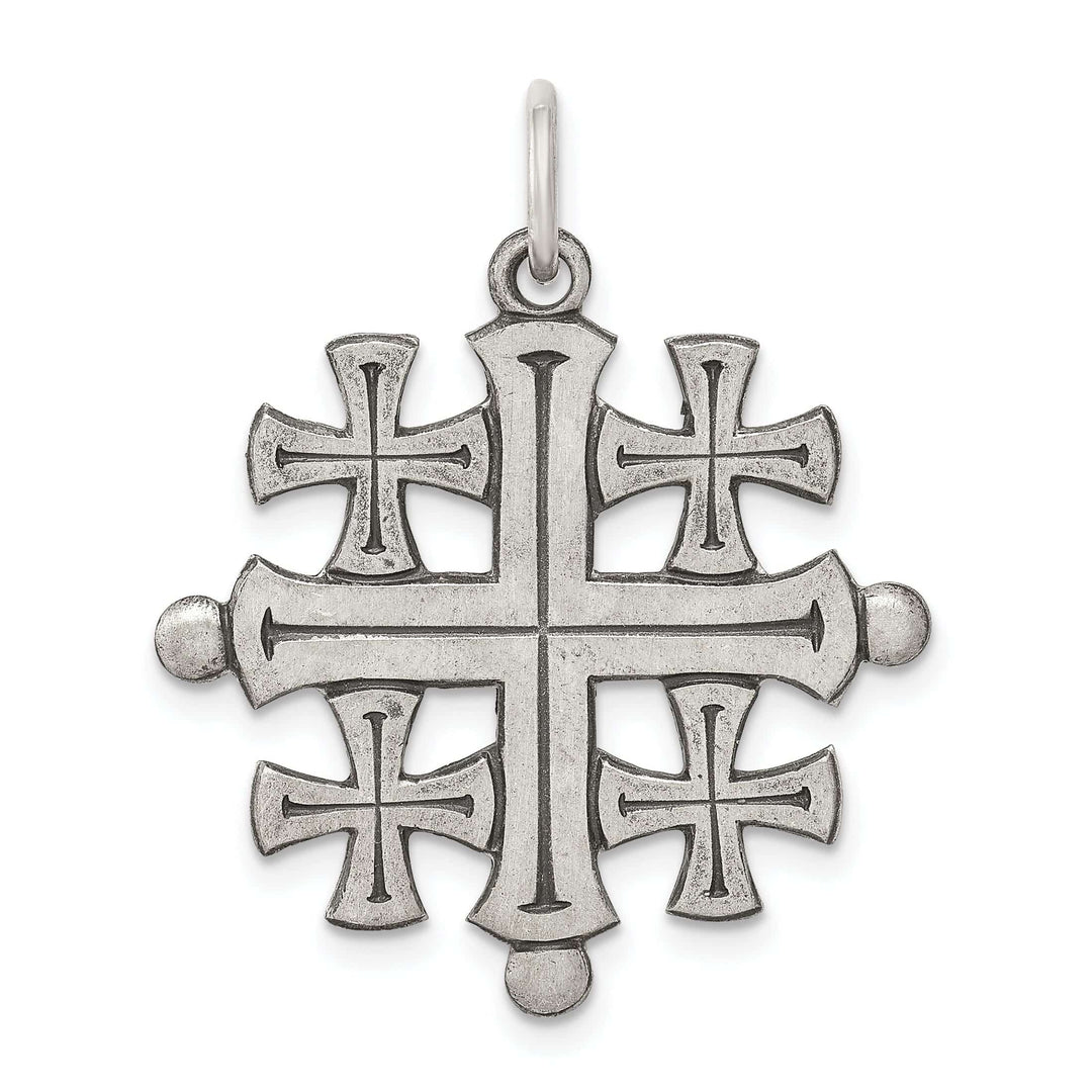 Lovely Rita's Pendants & Charms Solid Sterling Silver Jerusalem Cross Pendant