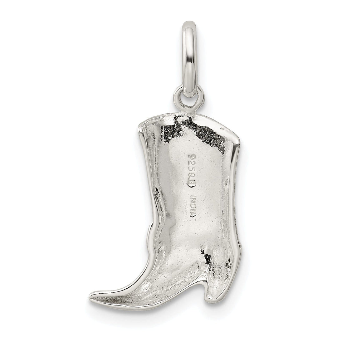 Lovely Rita's Pendants & Charms Solid Sterling Silver Polish Cowboy Boot Charm