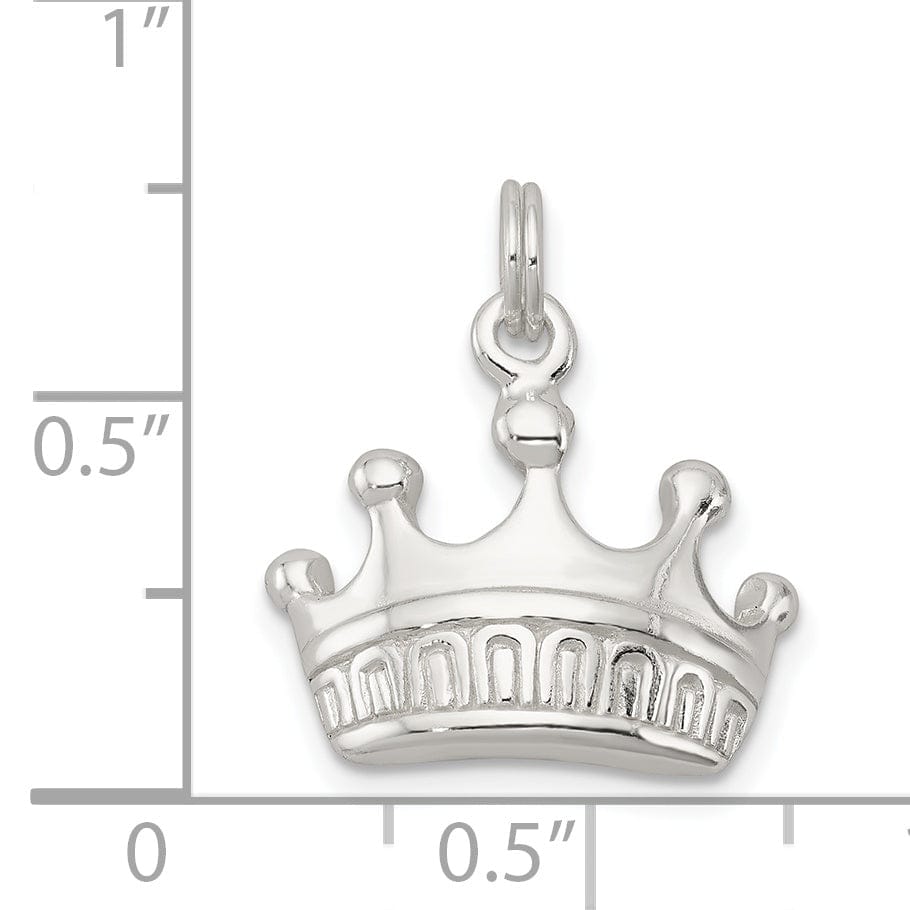 Lovely Rita's Pendants & Charms Solid Sterling Silver Polish Finish Crown Charm