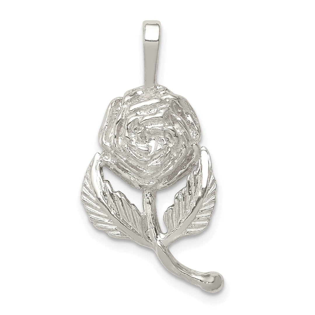 Lovely Rita's Pendants & Charms Solid Sterling Silver Polish Finish Rose Charm