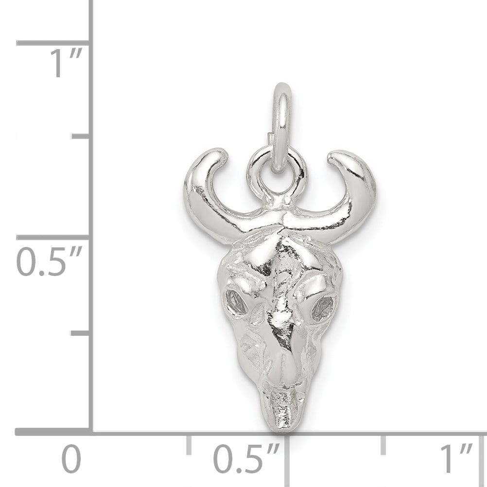 Lovely Rita's Pendants & Charms Solid Sterling Silver Polish Finish Skull Charm