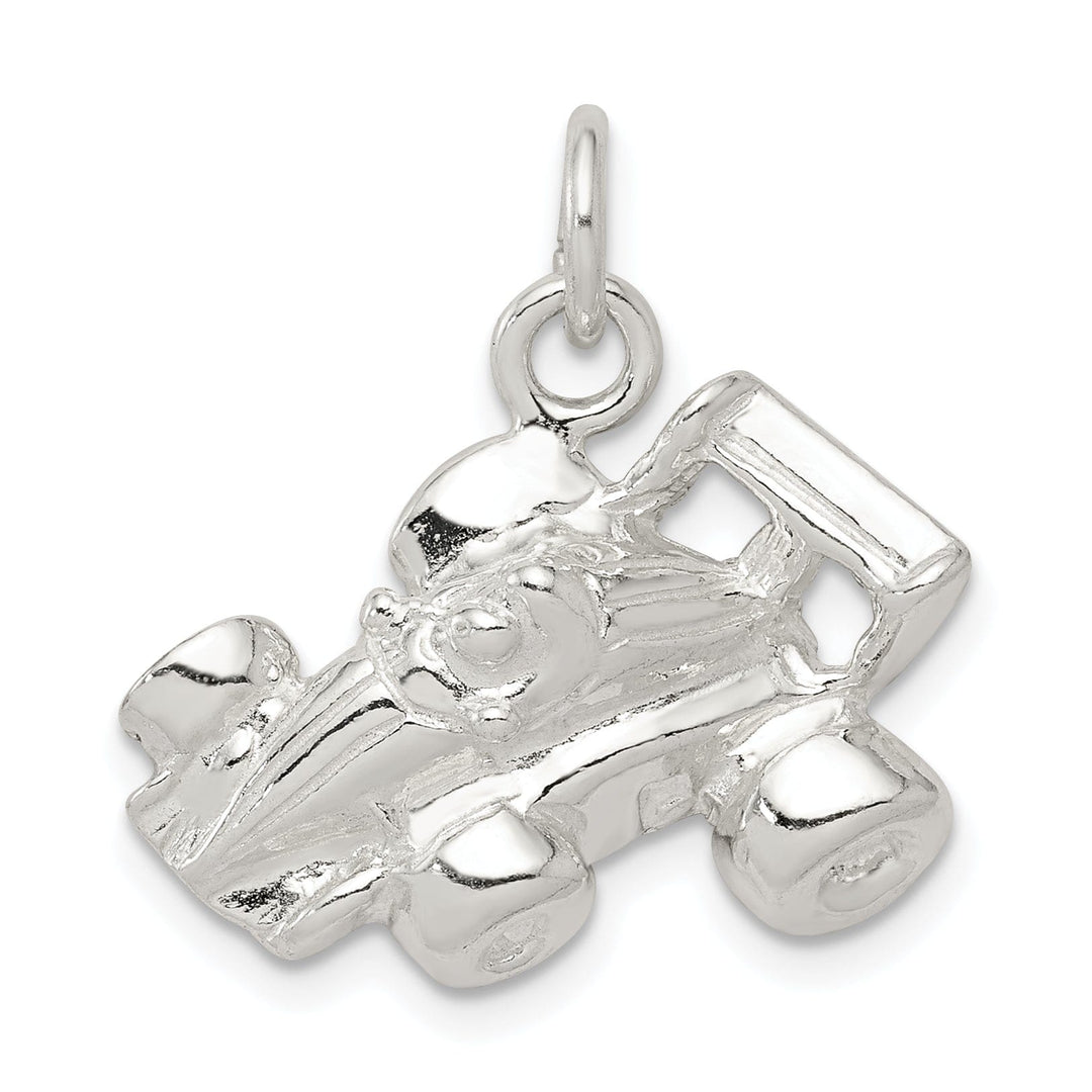 Lovely Rita's Pendants & Charms Solid Sterling Silver Race Car Charm Pendant