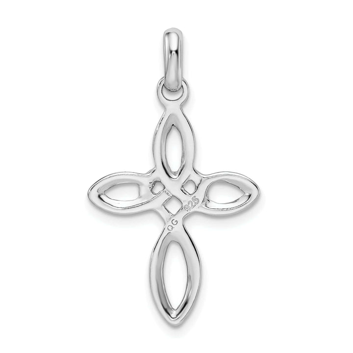Lovely Rita's Pendants & Charms Solid Sterling Silver Rhodium Cross Pendant