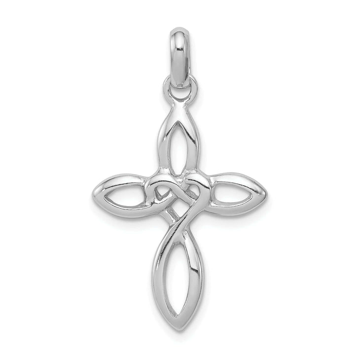Lovely Rita's Pendants & Charms Solid Sterling Silver Rhodium Cross Pendant