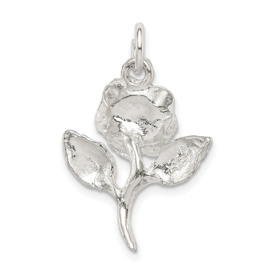 Lovely Rita's Pendants & Charms Solid Sterling Silver Rose Pendant Polish Charm