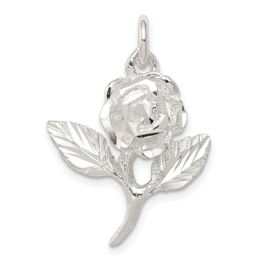 Lovely Rita's Pendants & Charms Solid Sterling Silver Rose Pendant Polish Charm
