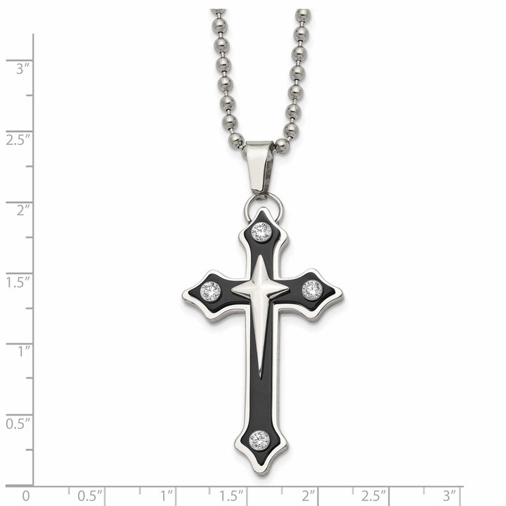 Chisel Pendants & Charms Stainless Steel Cross Pendant Necklace