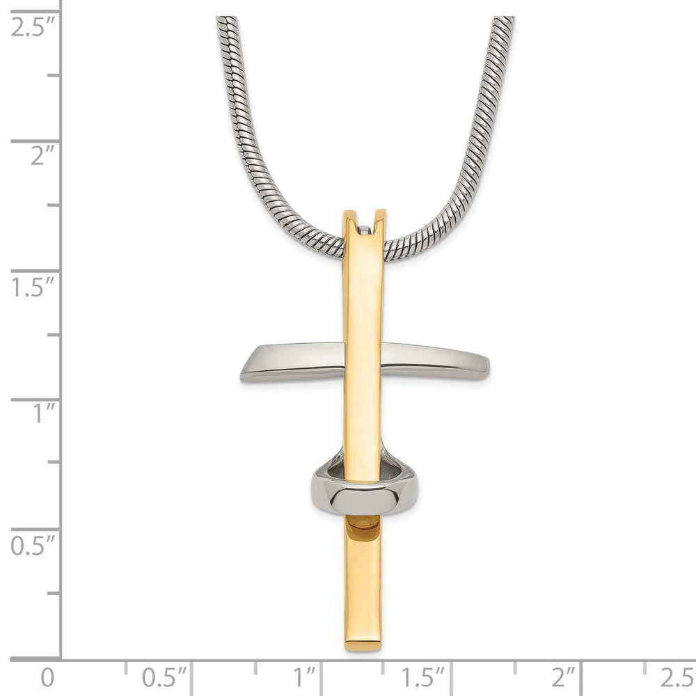 Chisel Pendants & Charms Stainless Steel Cross Pendant Necklace