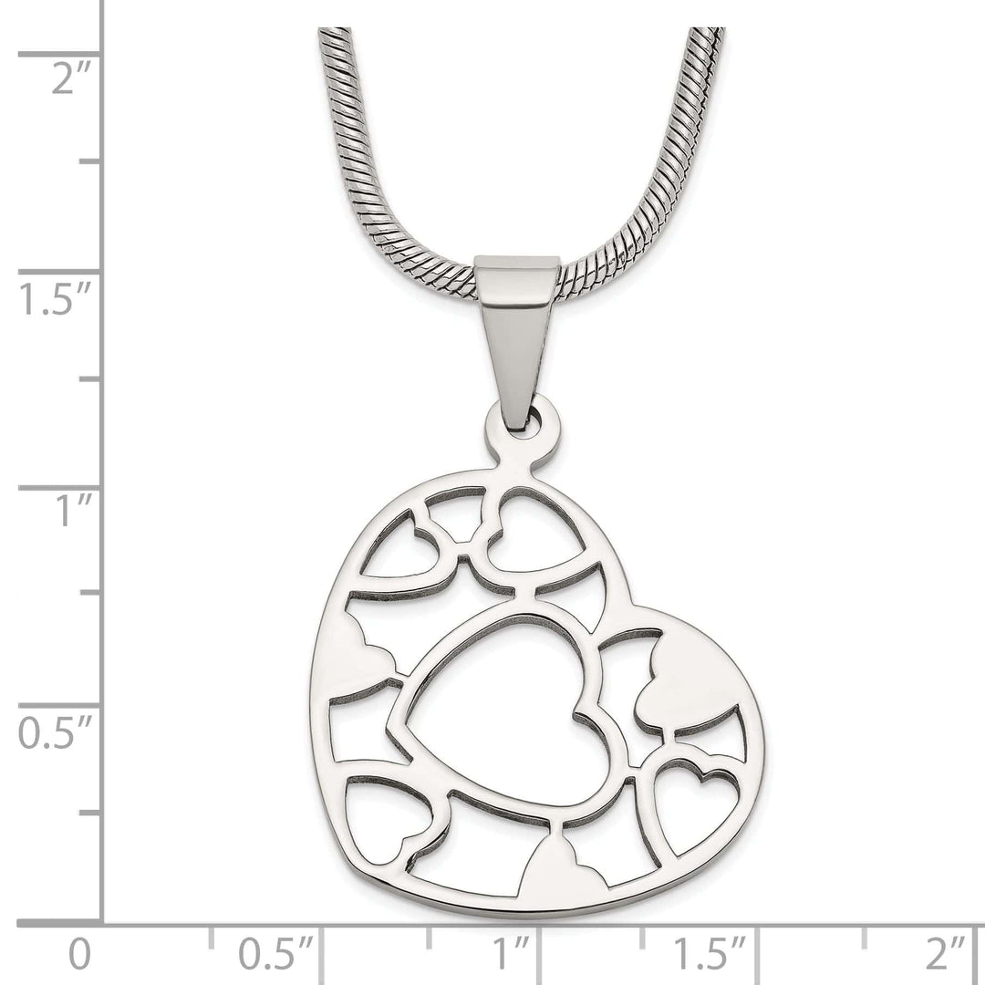 Chisel Pendants & Charms Stainless Steel Heart Pendant Necklace