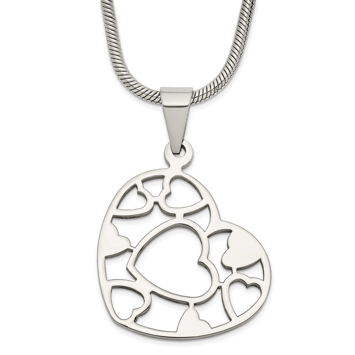 Chisel Pendants & Charms Stainless Steel Heart Pendant Necklace