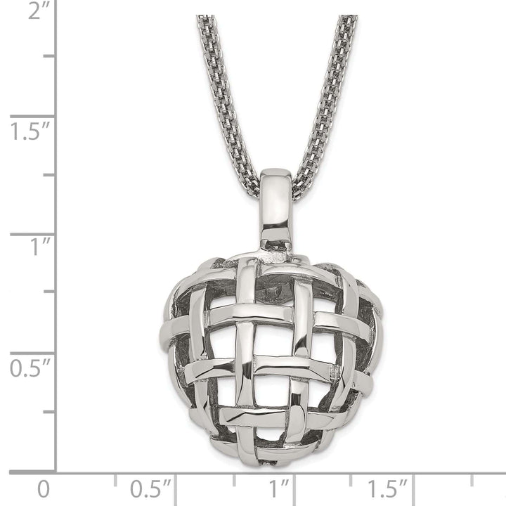 Chisel Pendants & Charms Stainless Steel Weave Style Pendant Necklace