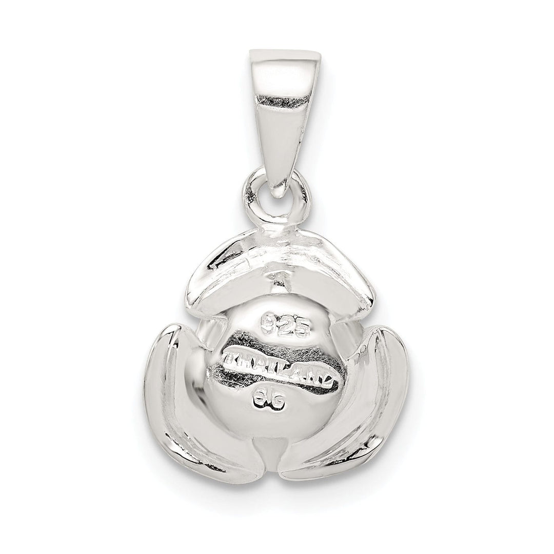 Lovely Rita's Pendants & Charms Sterling Polished Finish Rose Charm Pendant